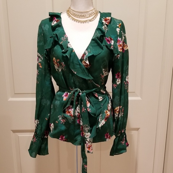 h&m wrap blouse